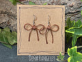 Copper bow earrings