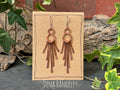 Copper chandelier earrings