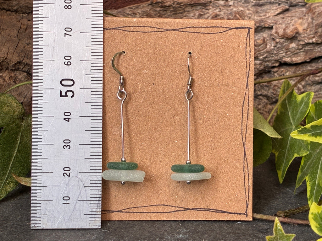 Natural Norfolk Sea glass earrings