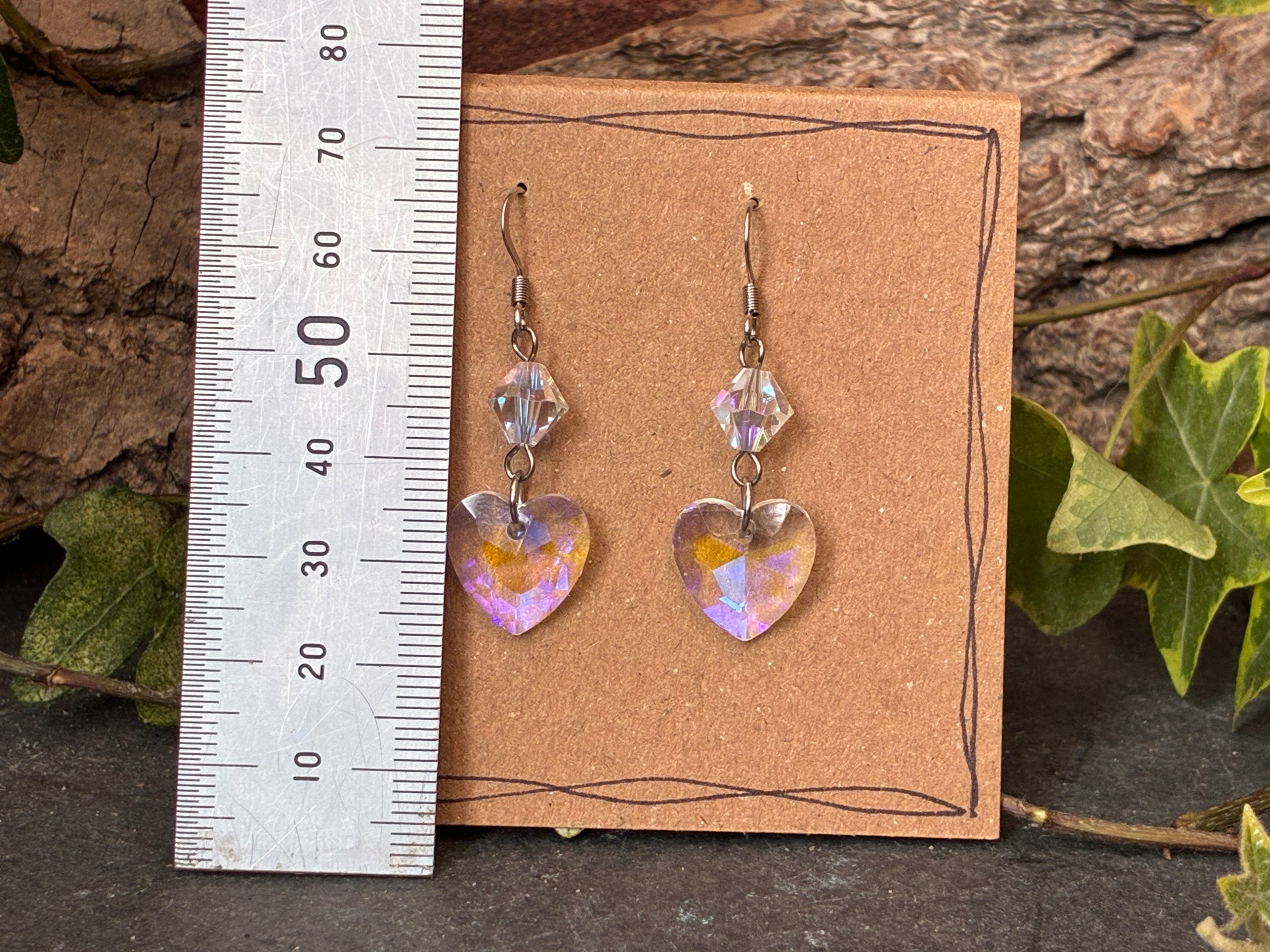 Sparkling heart earrings