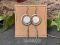 Beaded feather earrings