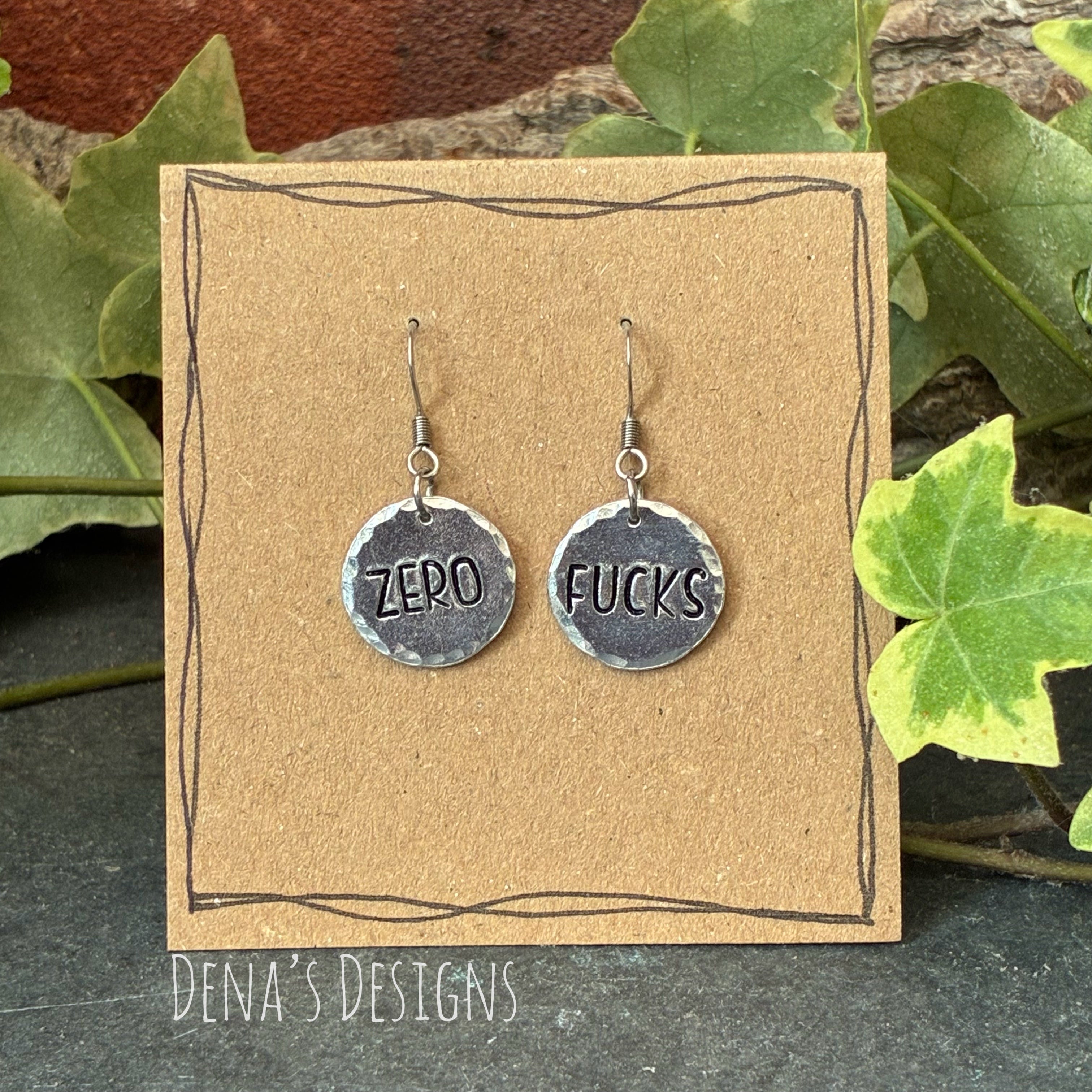 Zero F**ks earrings
