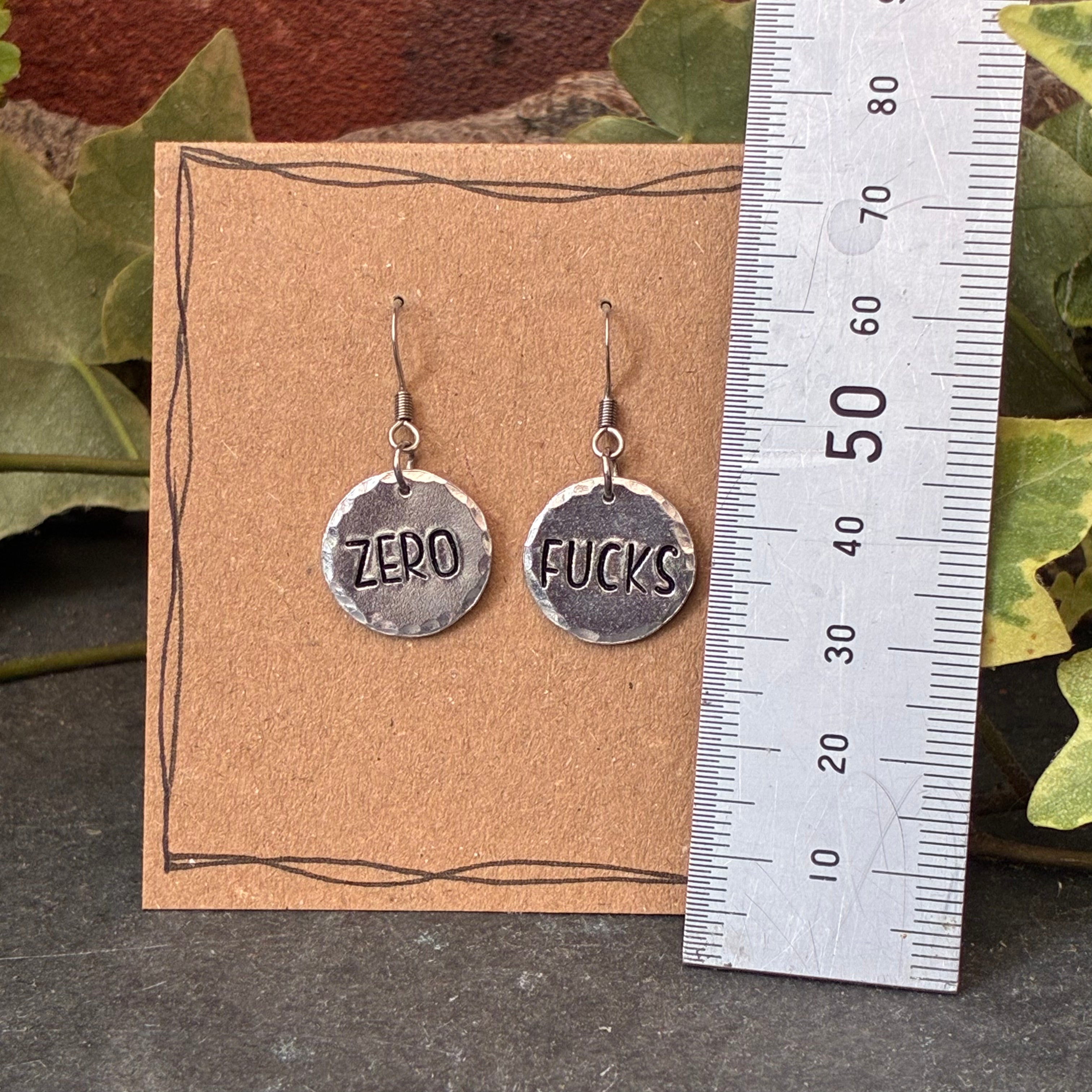 Zero F**ks earrings