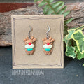Christmas reindeer earrings