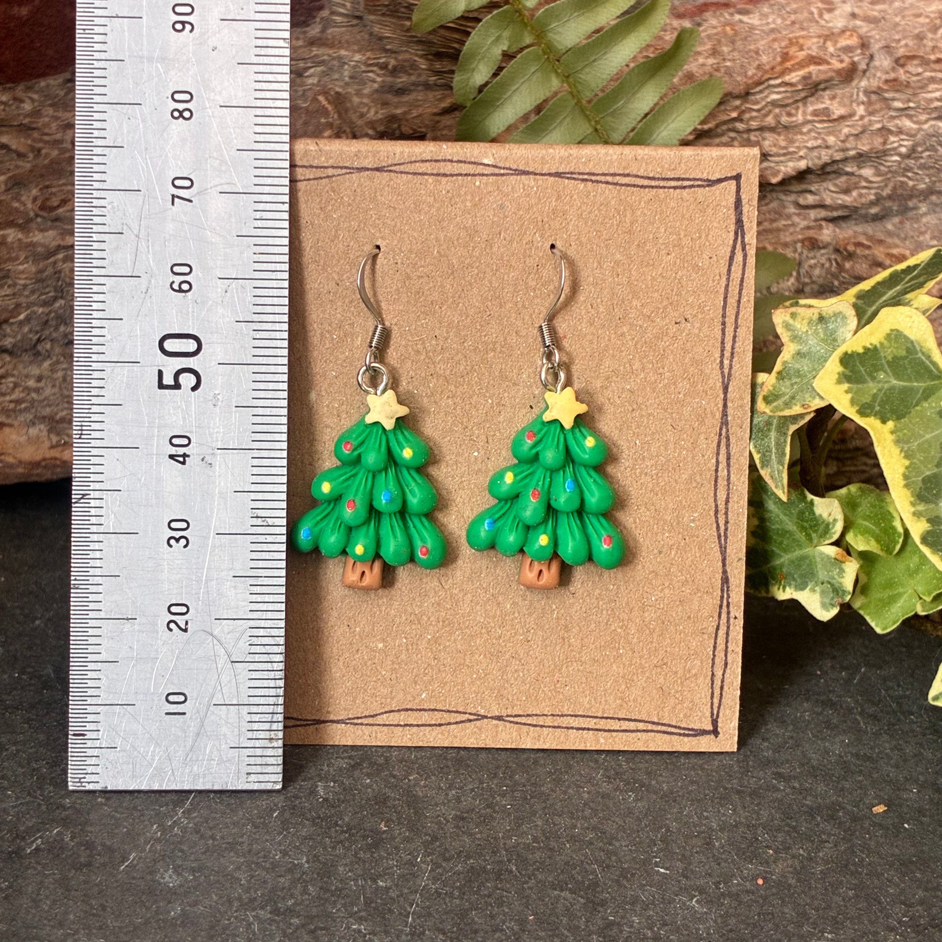 Christmas tree earrings