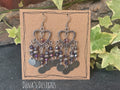 Chandelier purple sparkle earrings