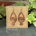Copper wire earrings