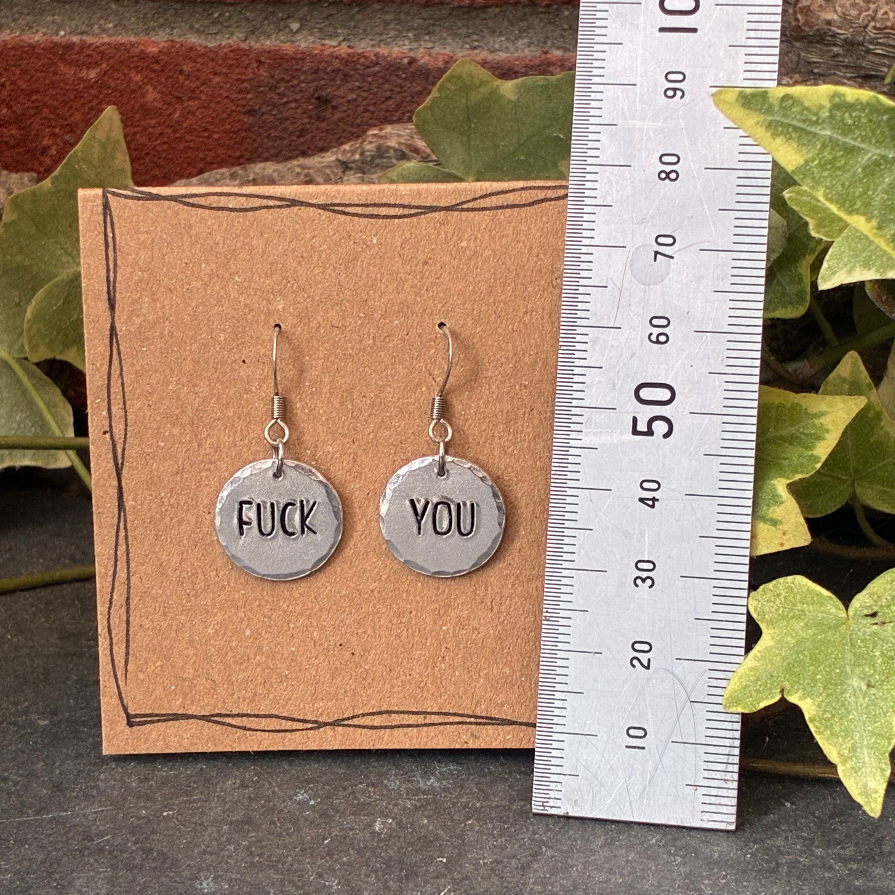 F**k you sweary earrings