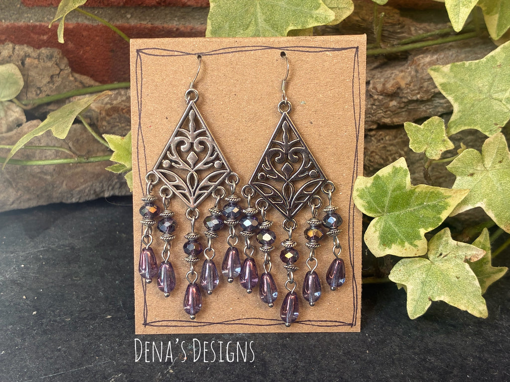 Chandelier sparkling earrings