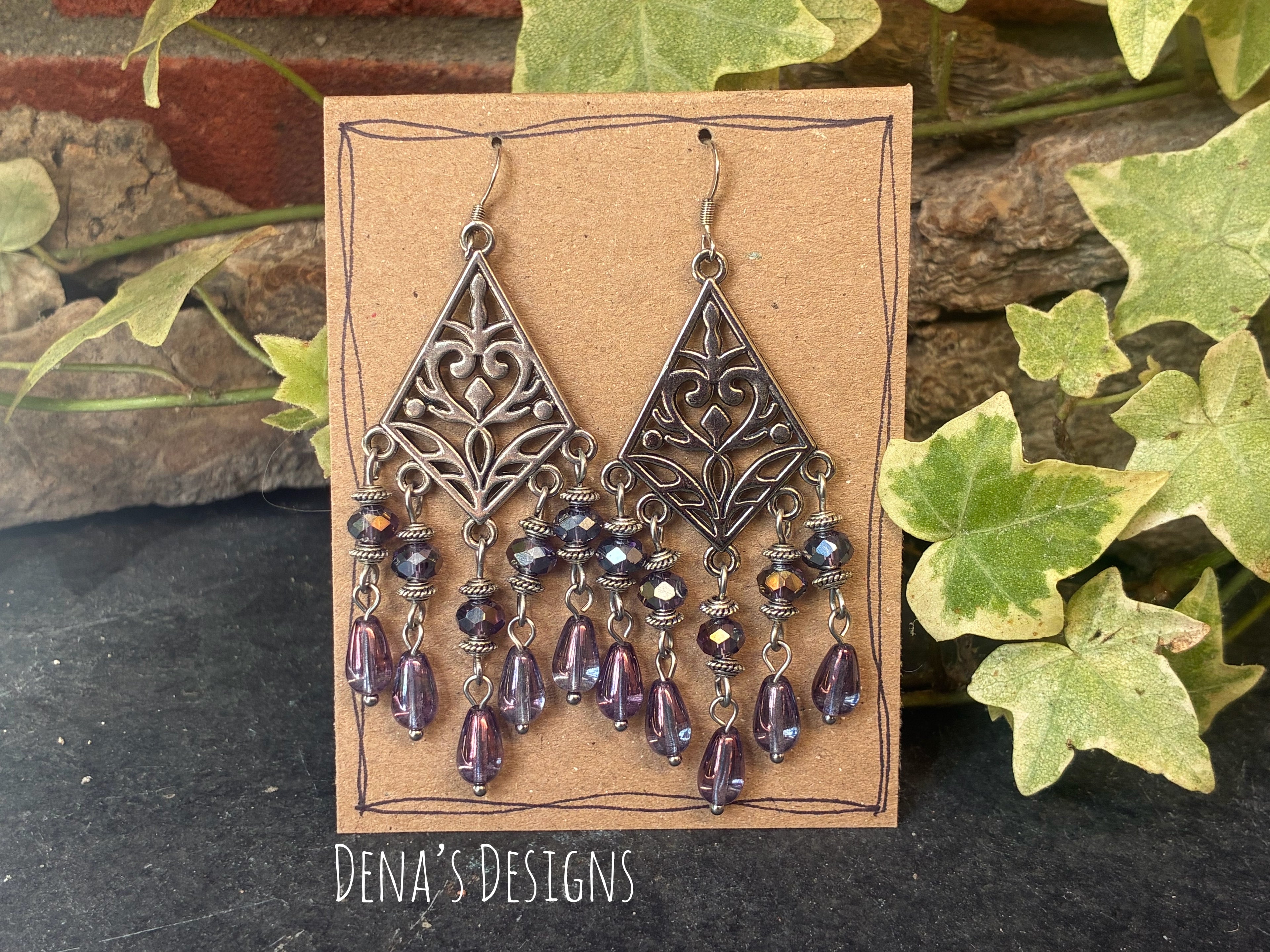 Chandelier sparkling earrings