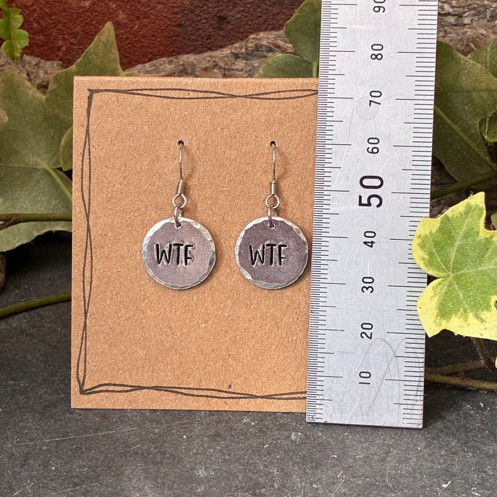 WTF sweary earrings