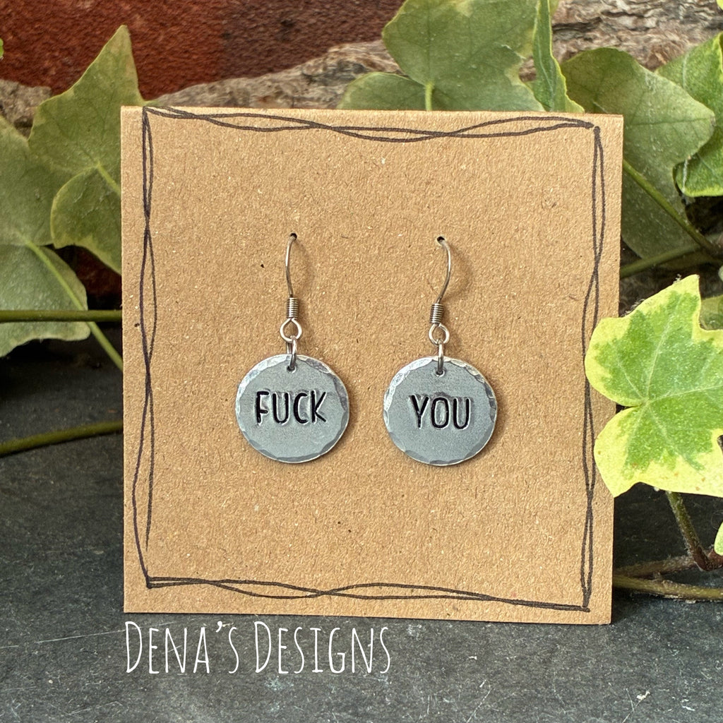 F**k you sweary earrings