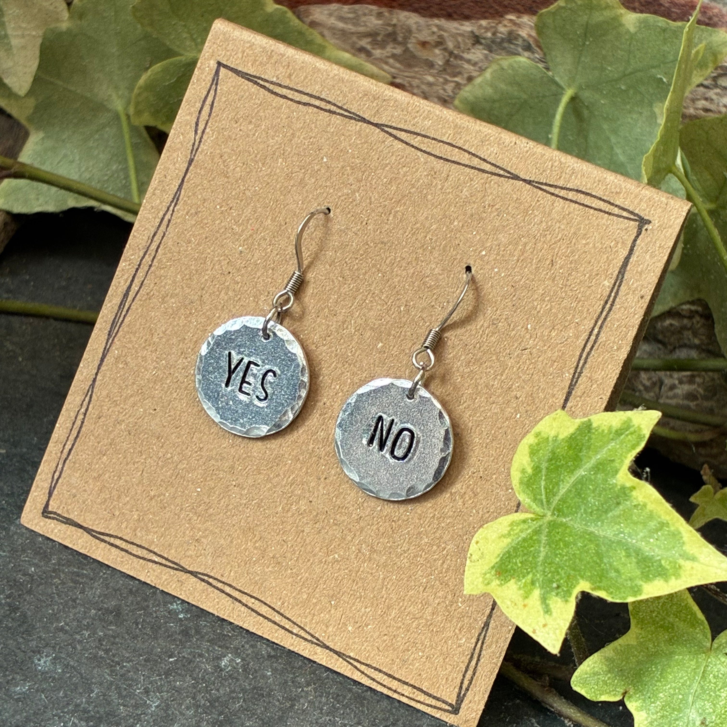 Yes No fun novelty earrings