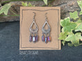Chandelier purple earrings