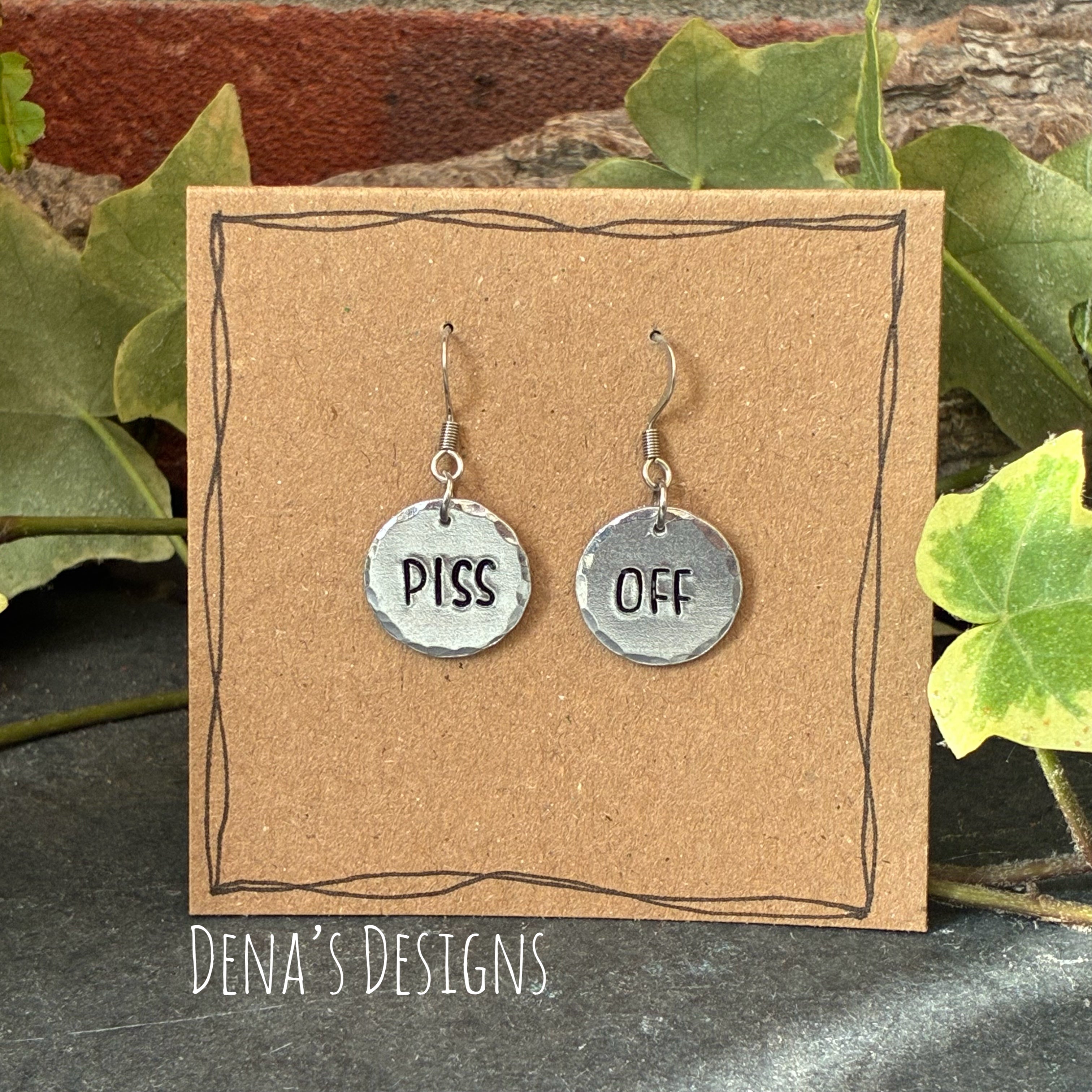 P**s Off Sweary earrings