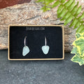 Sterling silver sea glass hoops