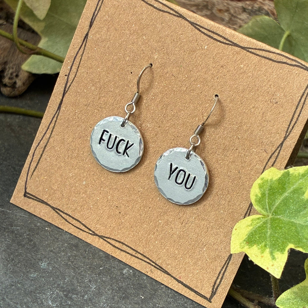F**k you sweary earrings