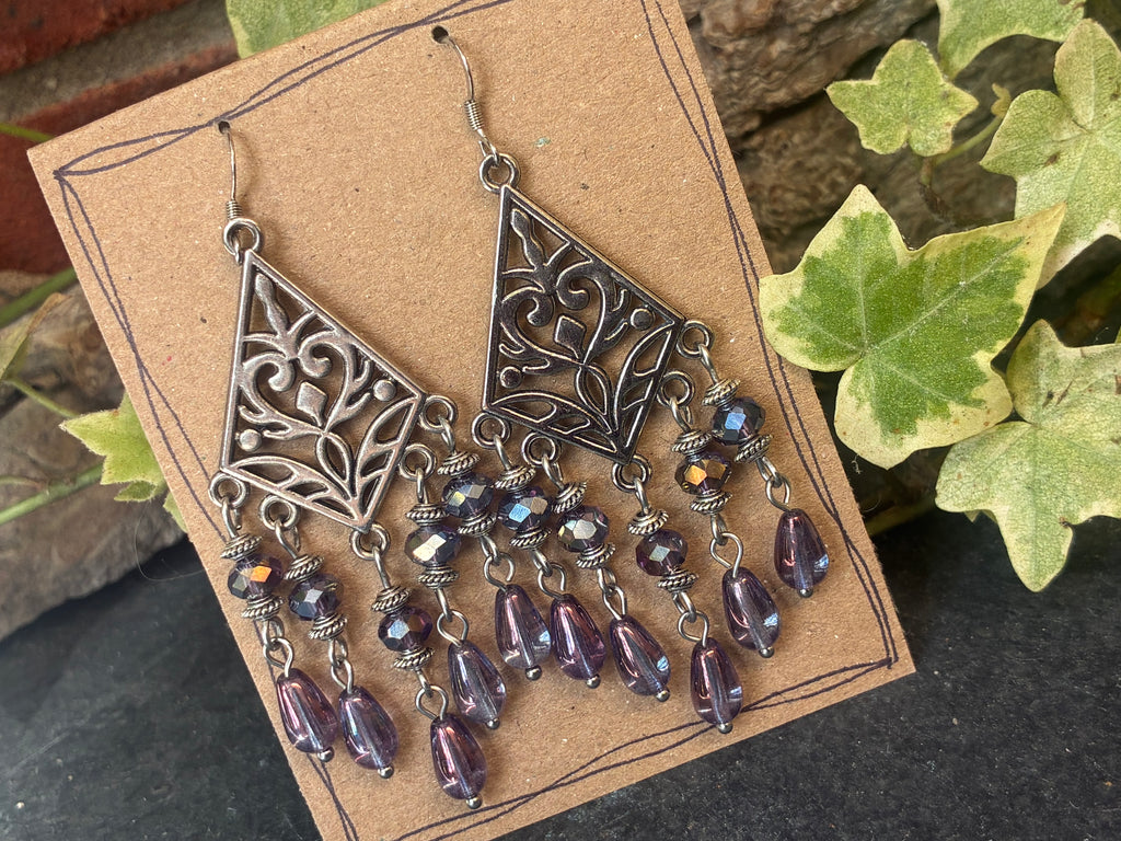 Chandelier sparkling earrings