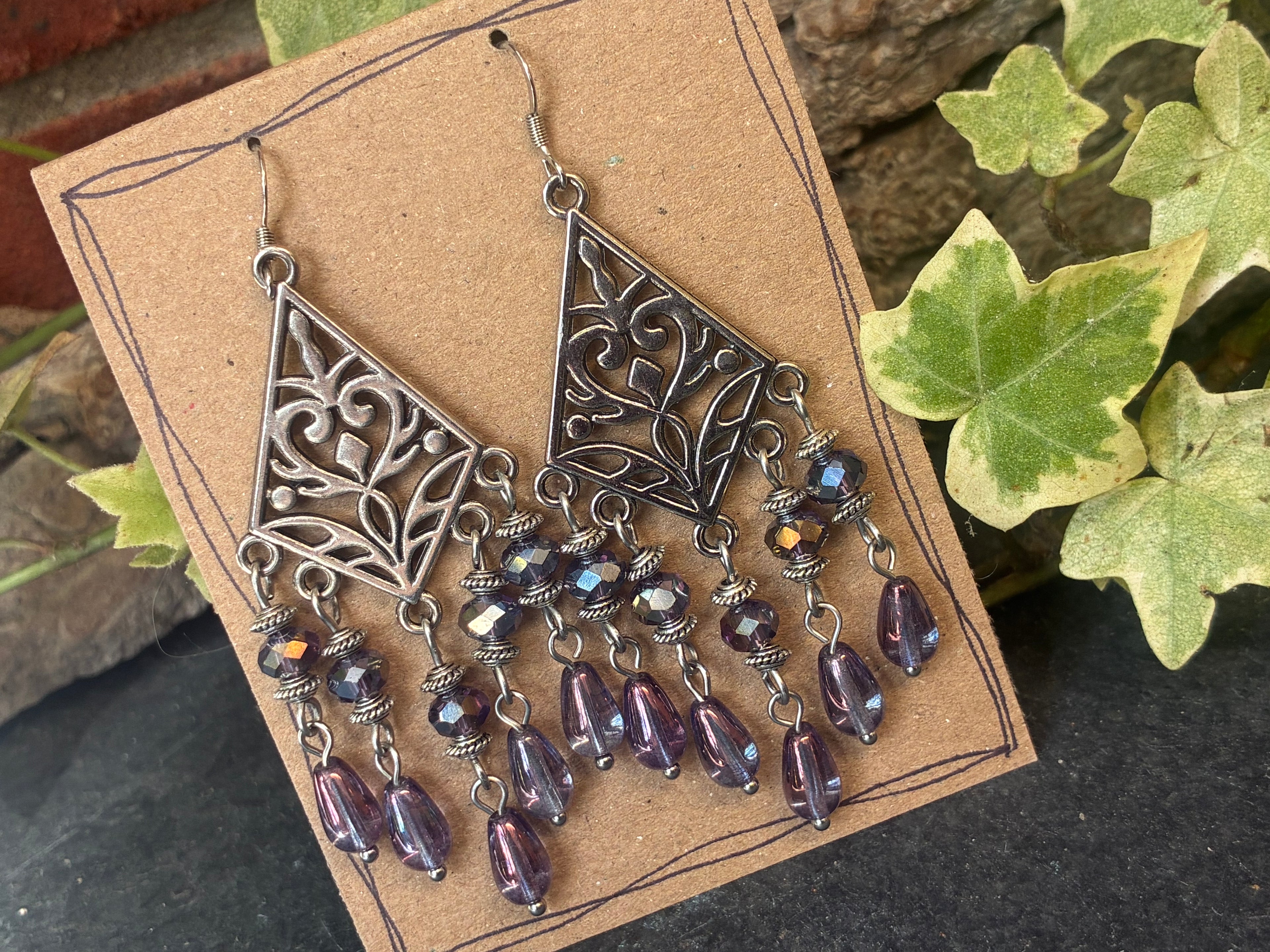 Chandelier sparkling earrings