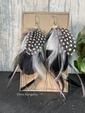 Real feather earrings