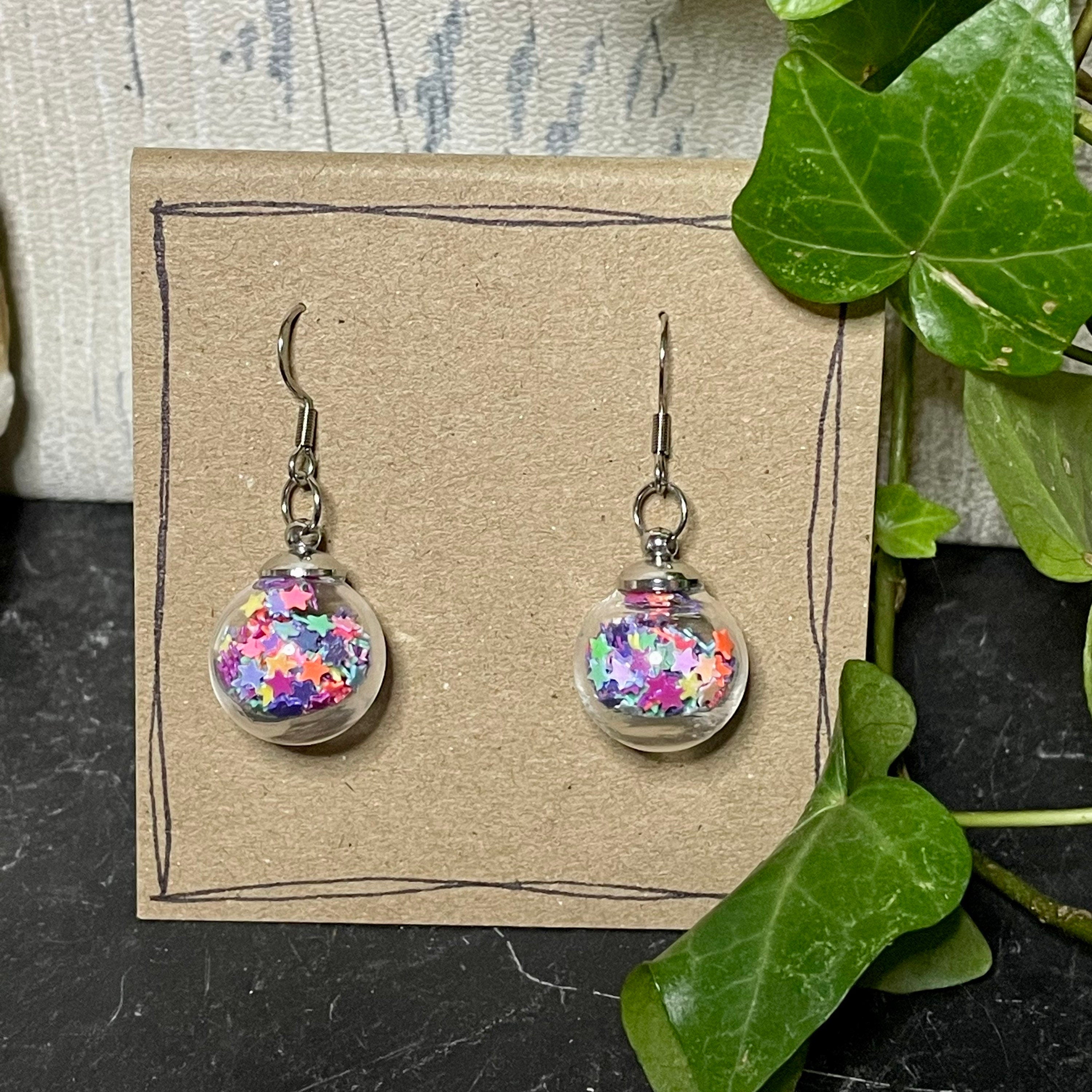 Bauble earrings, star earrings #25