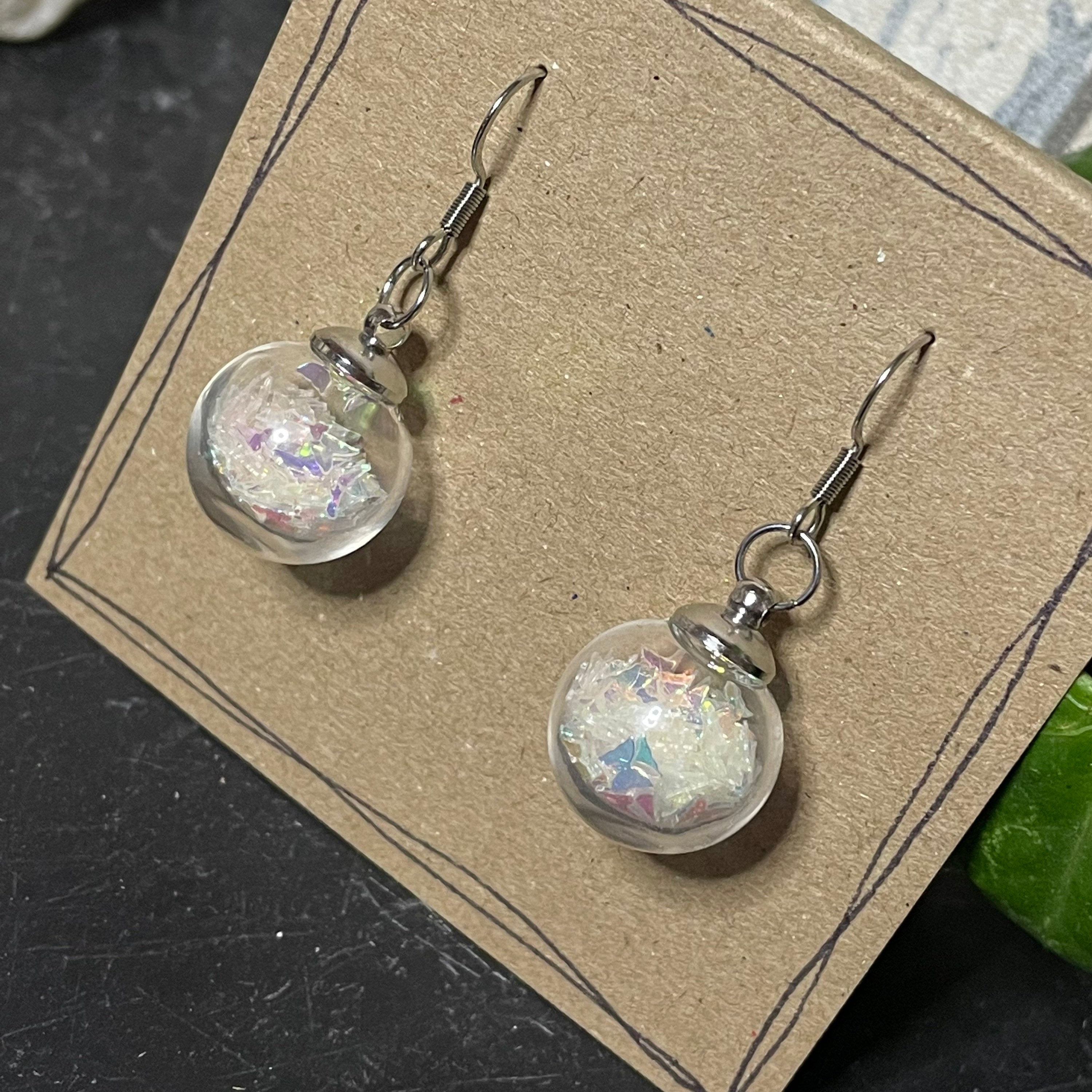 Bauble earrings, butterfly earrings #30