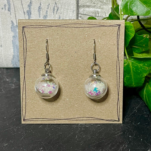 Bauble earrings, butterfly earrings #30
