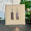 Stamped earrings. Copper earrings. Butterfly earrings. Recycled copper #71