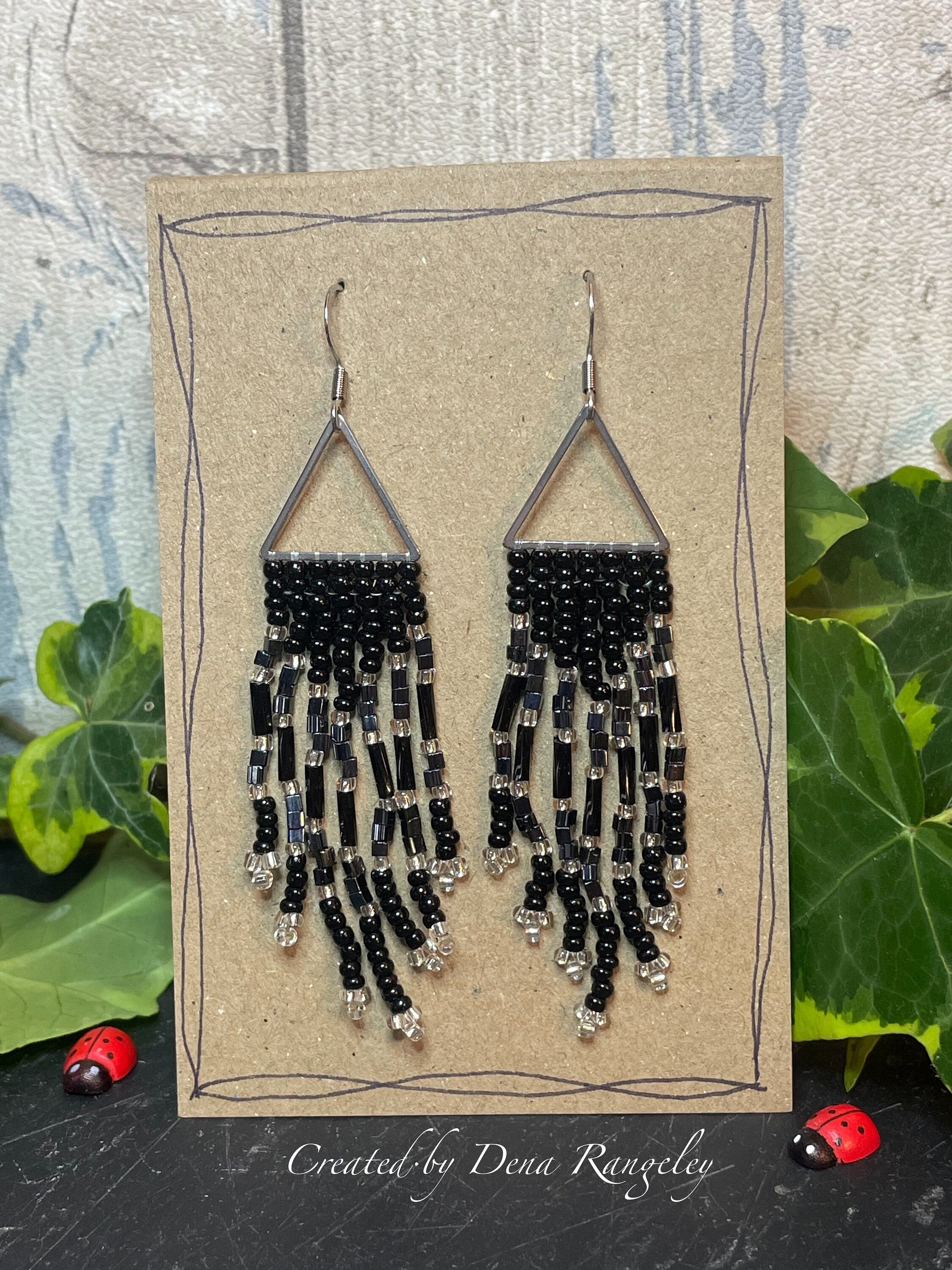 Beaded earrings #67