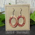 Painted red earrings with stainless steel earring hooks. Red earrings. #36