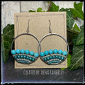 Dangle turquoise earrings. Beaded earrings. Turquoise earrings. Blue earrings #84