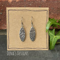 Textured oval earrings #145