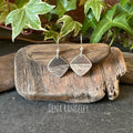 Sterling silver textured earrings.