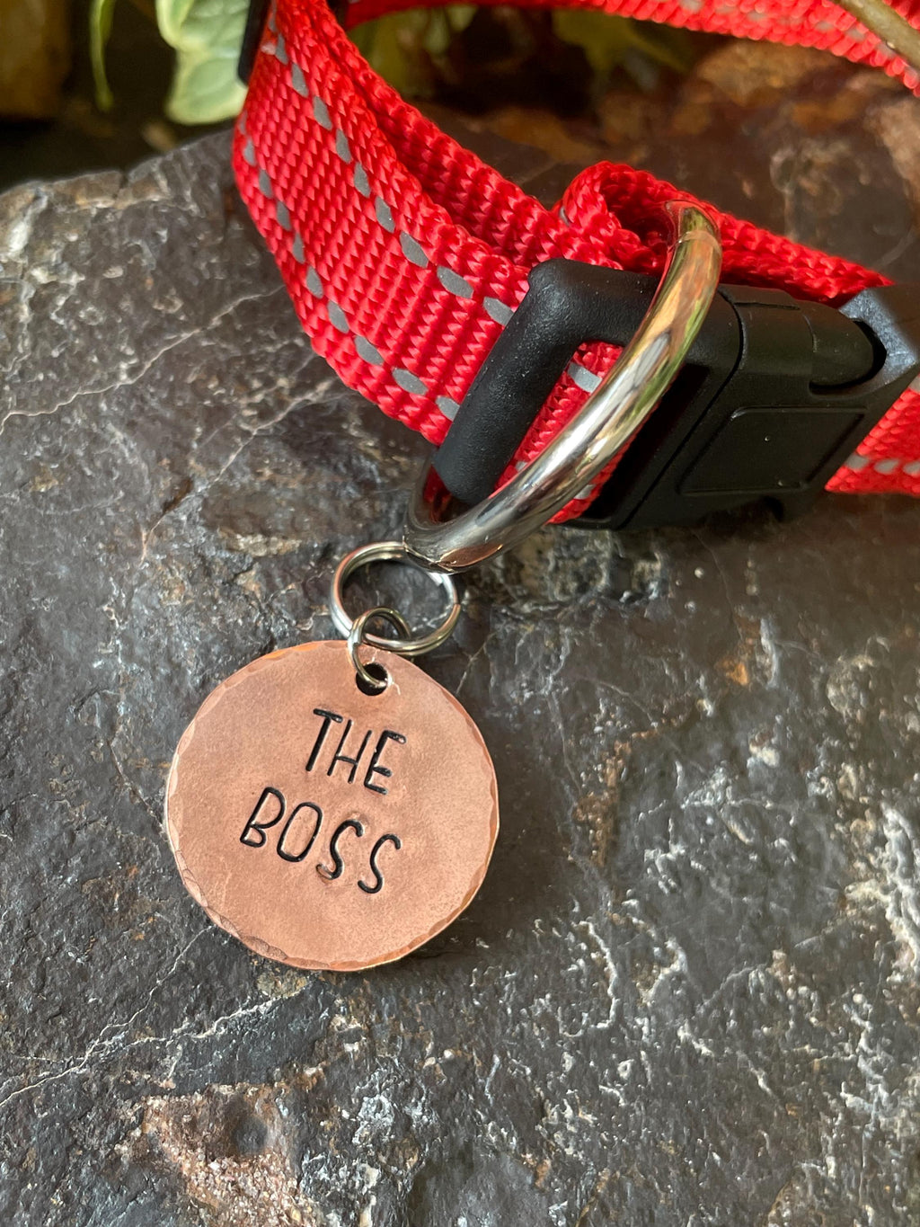 The Boss dog tag. Novelty dog tag