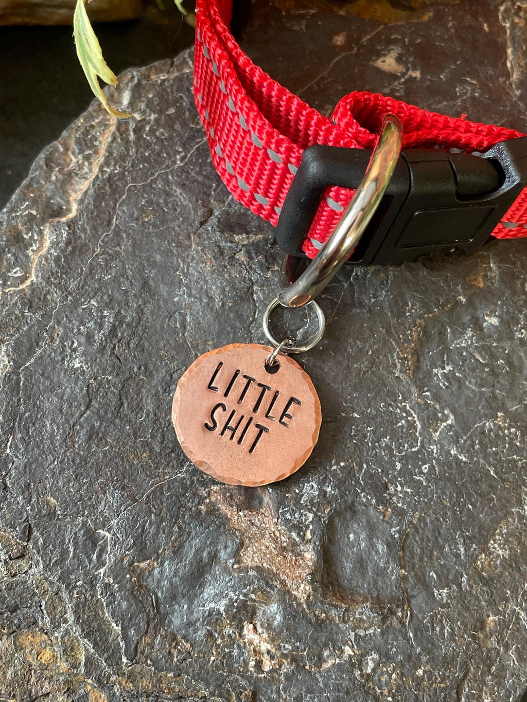 Little shit tag. Novelty dog tag. Little shit charm