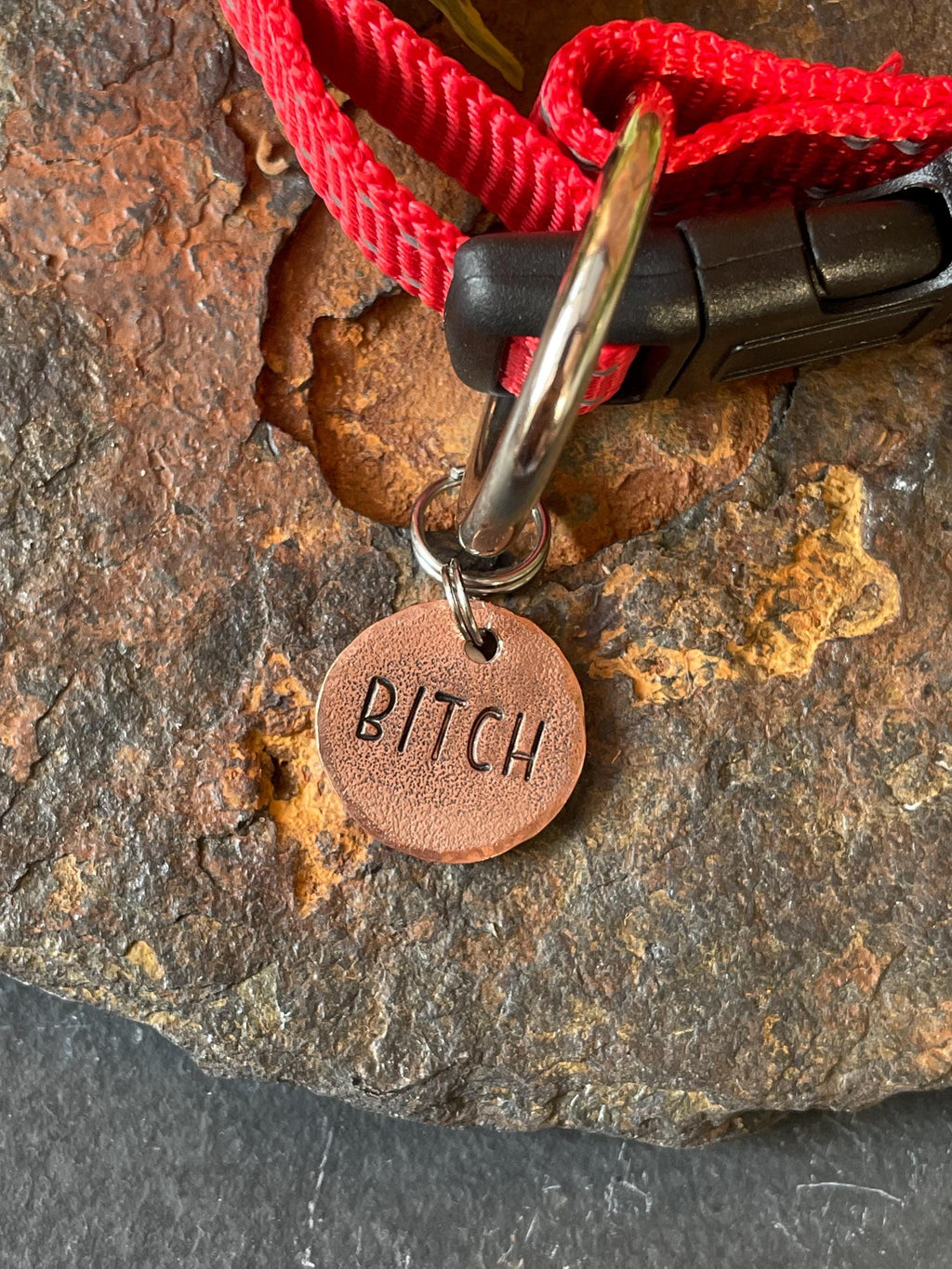 Bitch dog tag. Novelty dog tag. Bitch charm