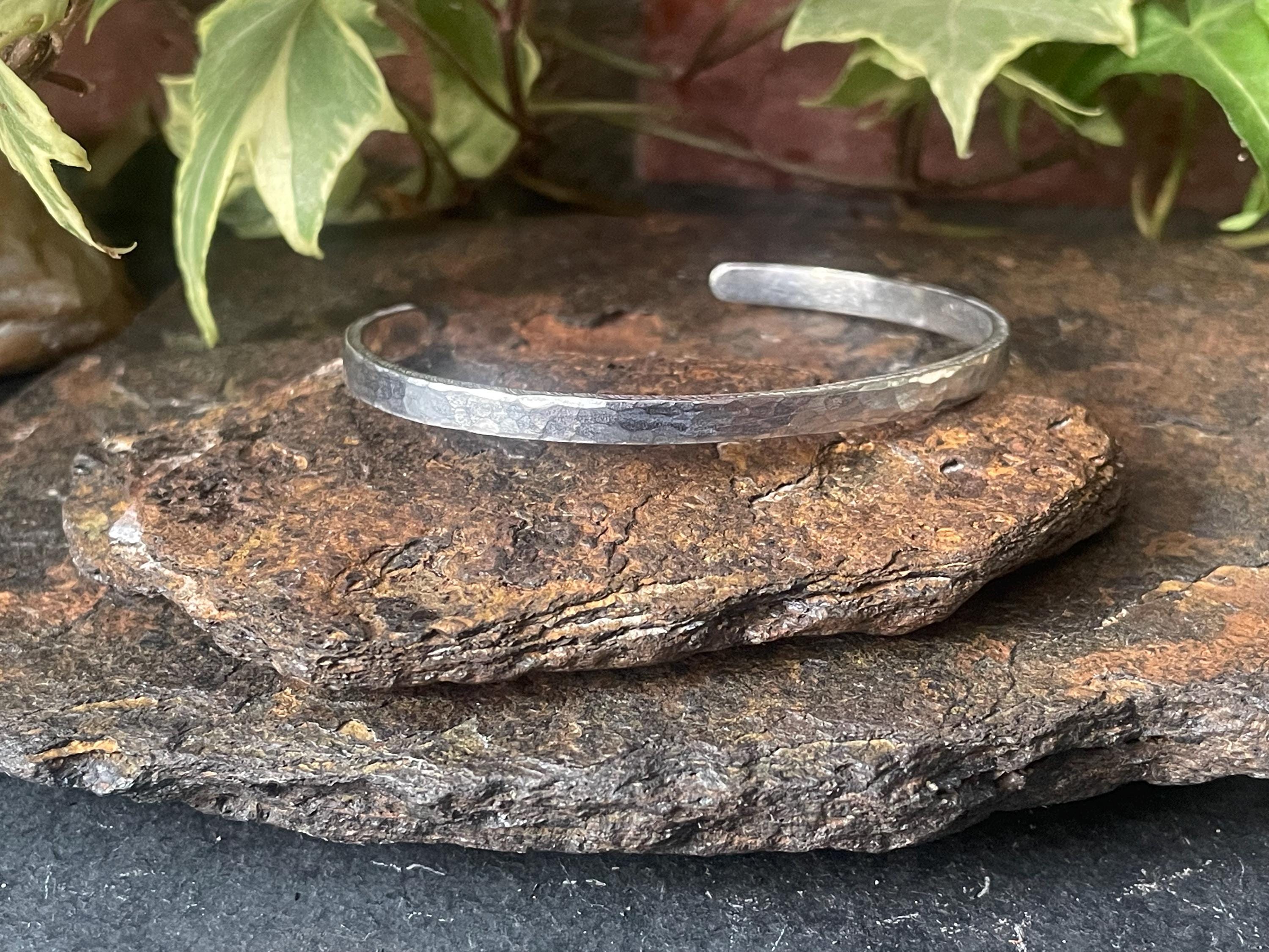 Hand stamped cuff bracelet. Hammered cuff bracelet. Aluminium cuff bracelet. Hammered bracelet. Textured bracelet