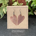 Leaf earrings. Copper earrings. Copper leaves #23