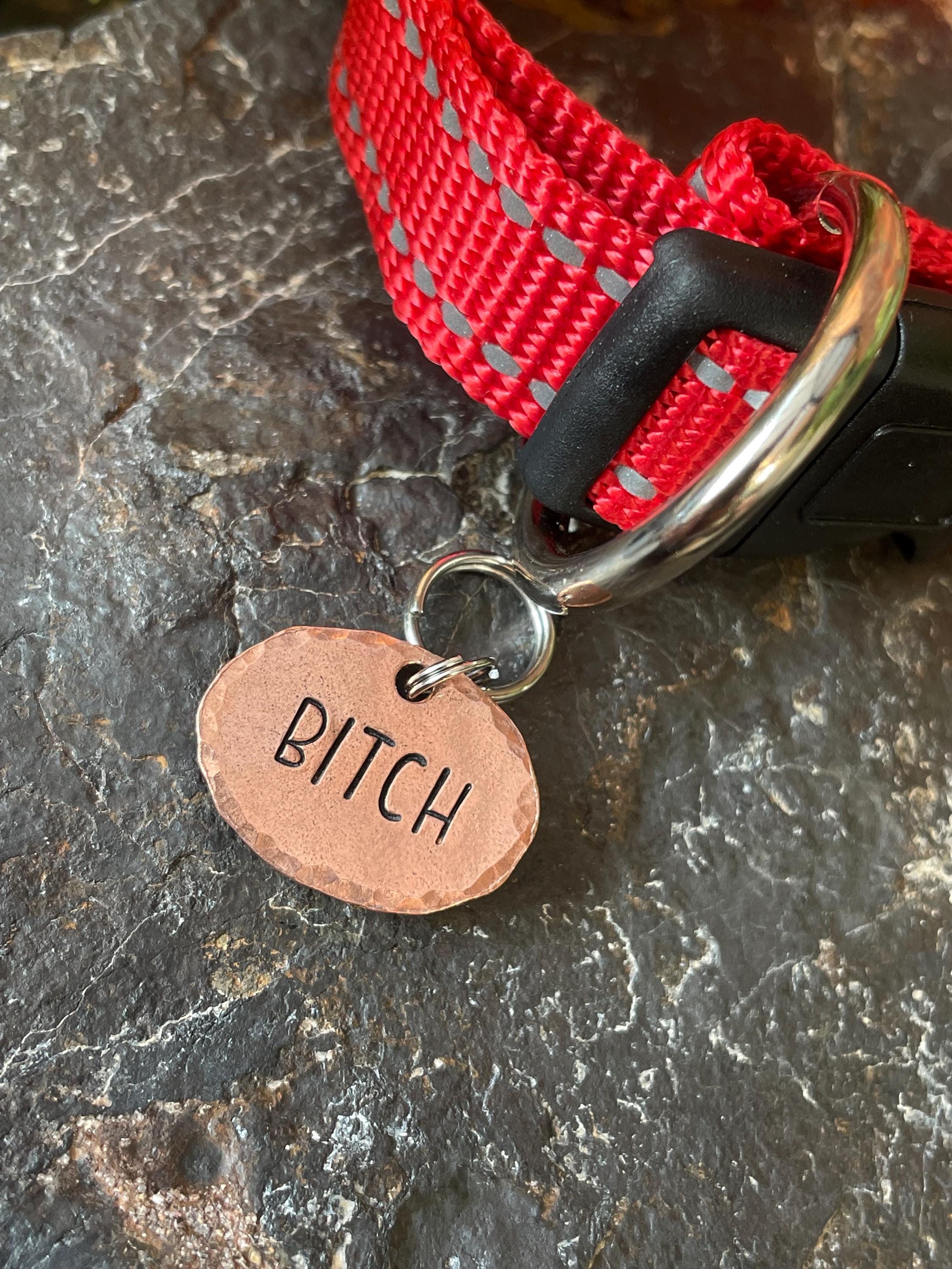 Bitch dog tag. Novelty dog tag. Bitch charm