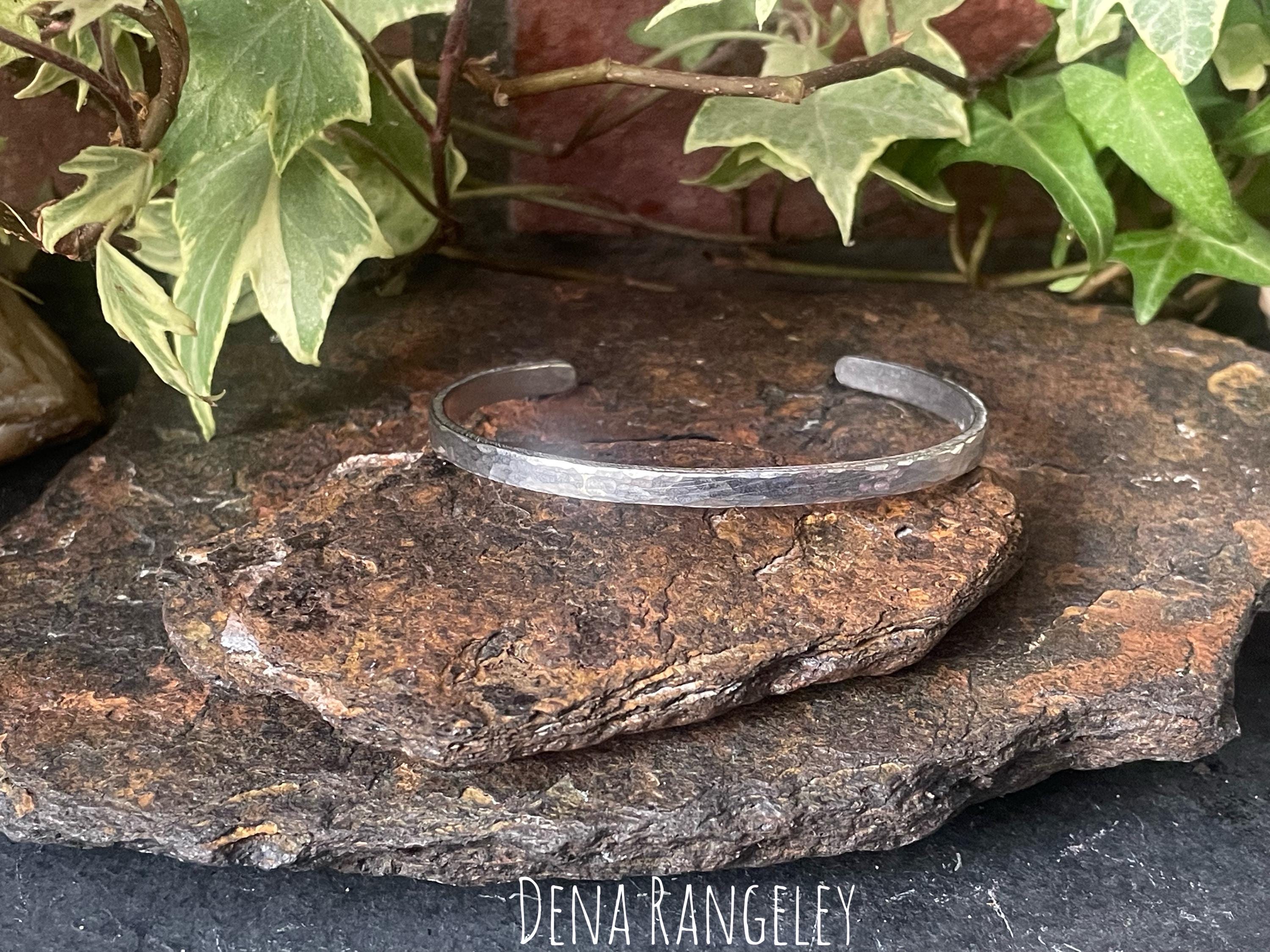 Hand stamped cuff bracelet. Hammered cuff bracelet. Aluminium cuff bracelet. Hammered bracelet. Textured bracelet