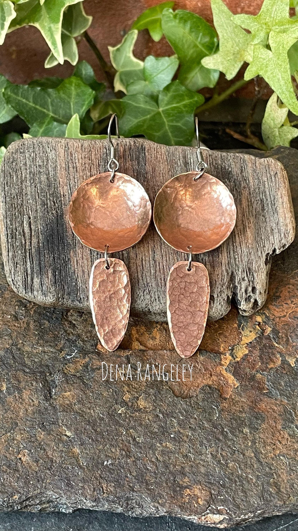 Copper earrings #31