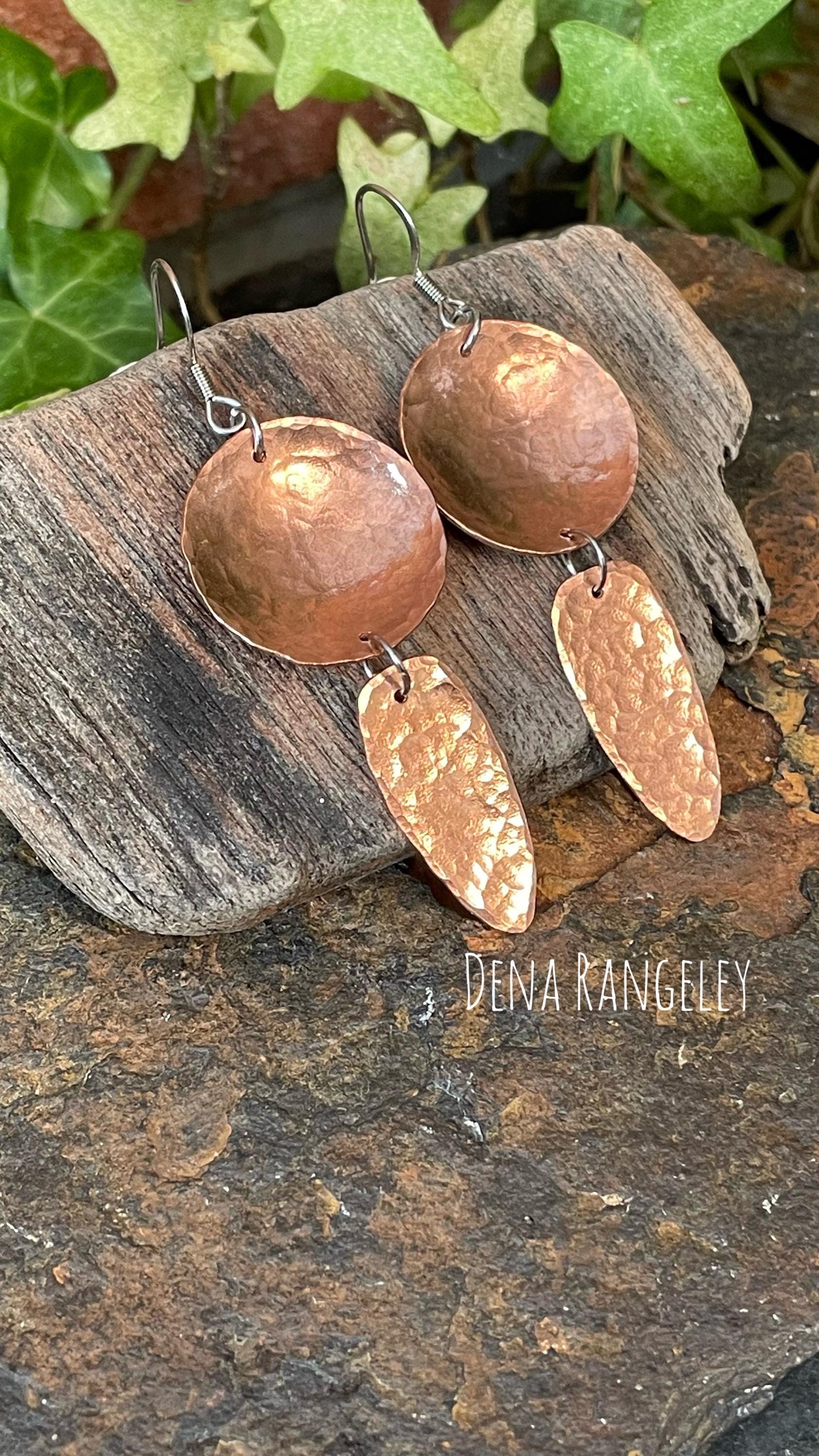 Copper earrings #31