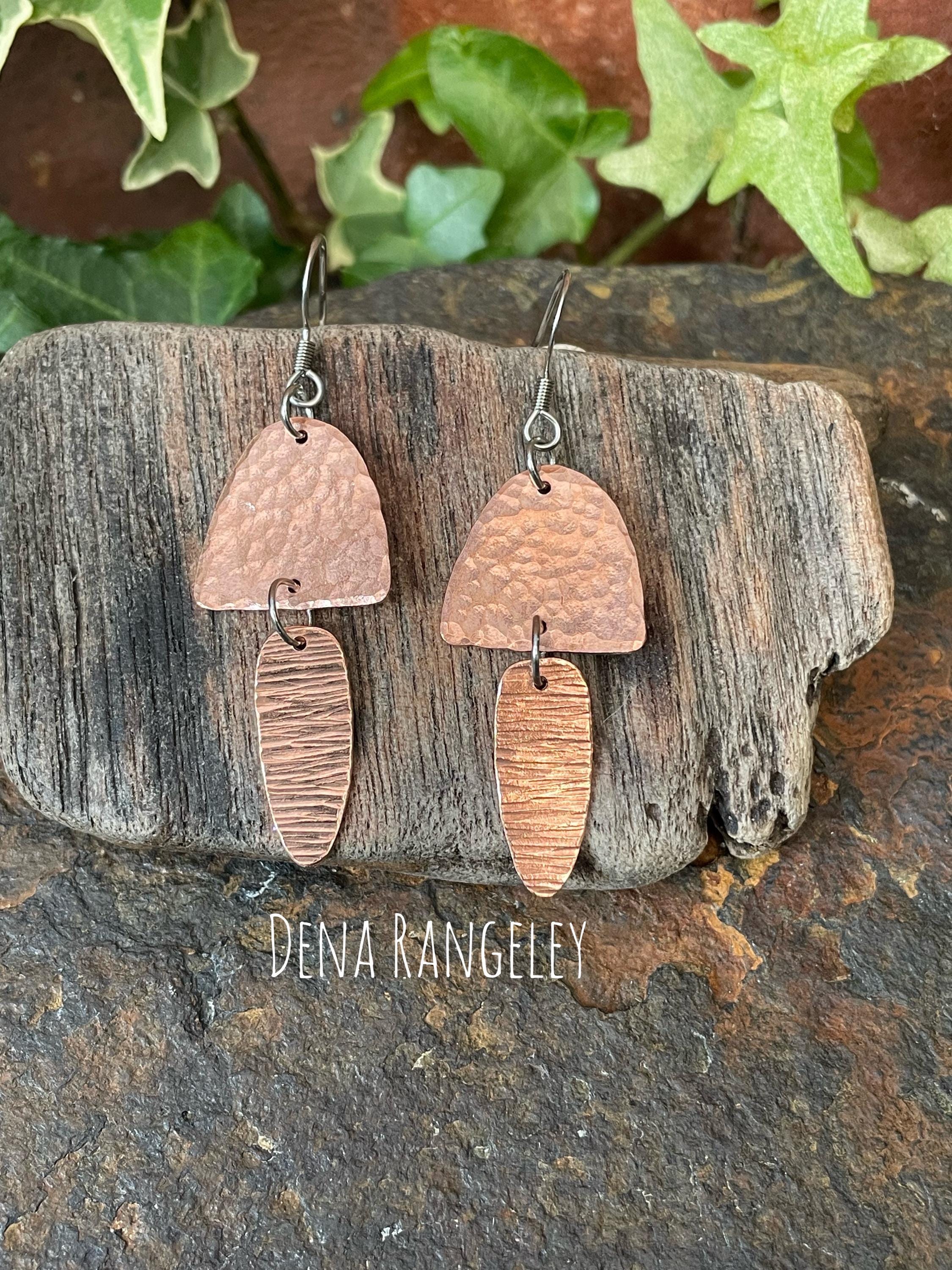 Copper earrings #49