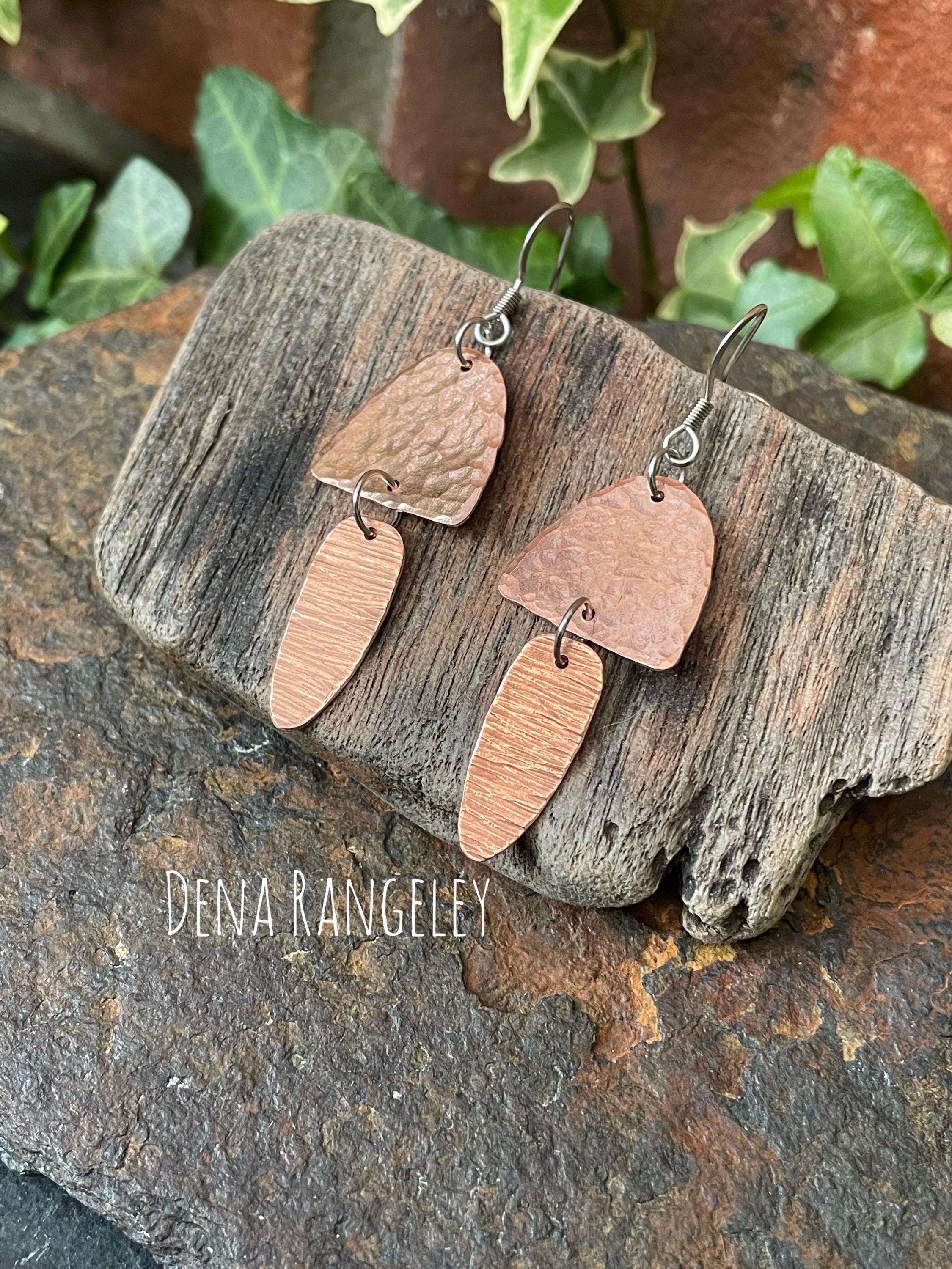 Copper earrings #49