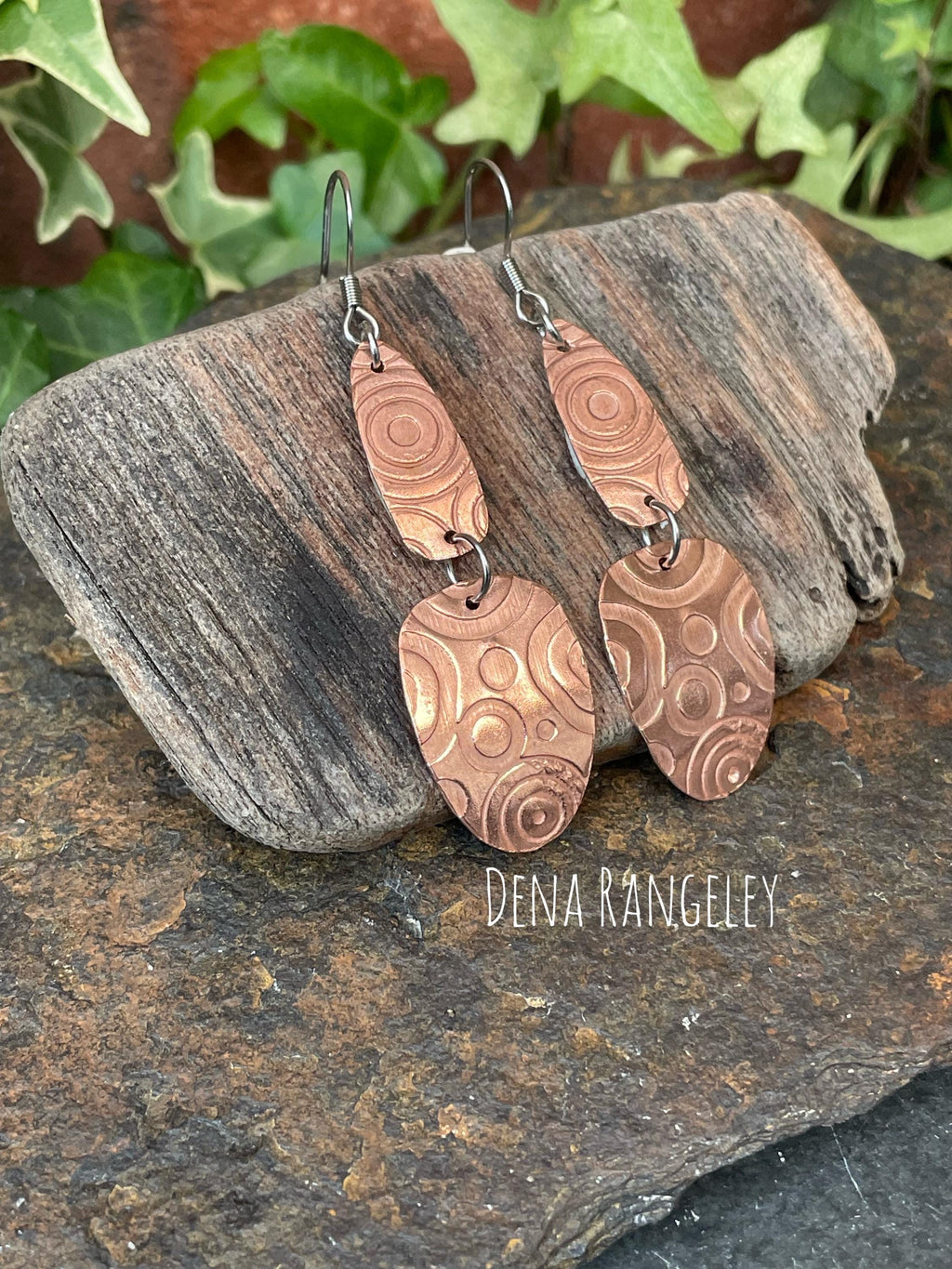 Copper earrings #21