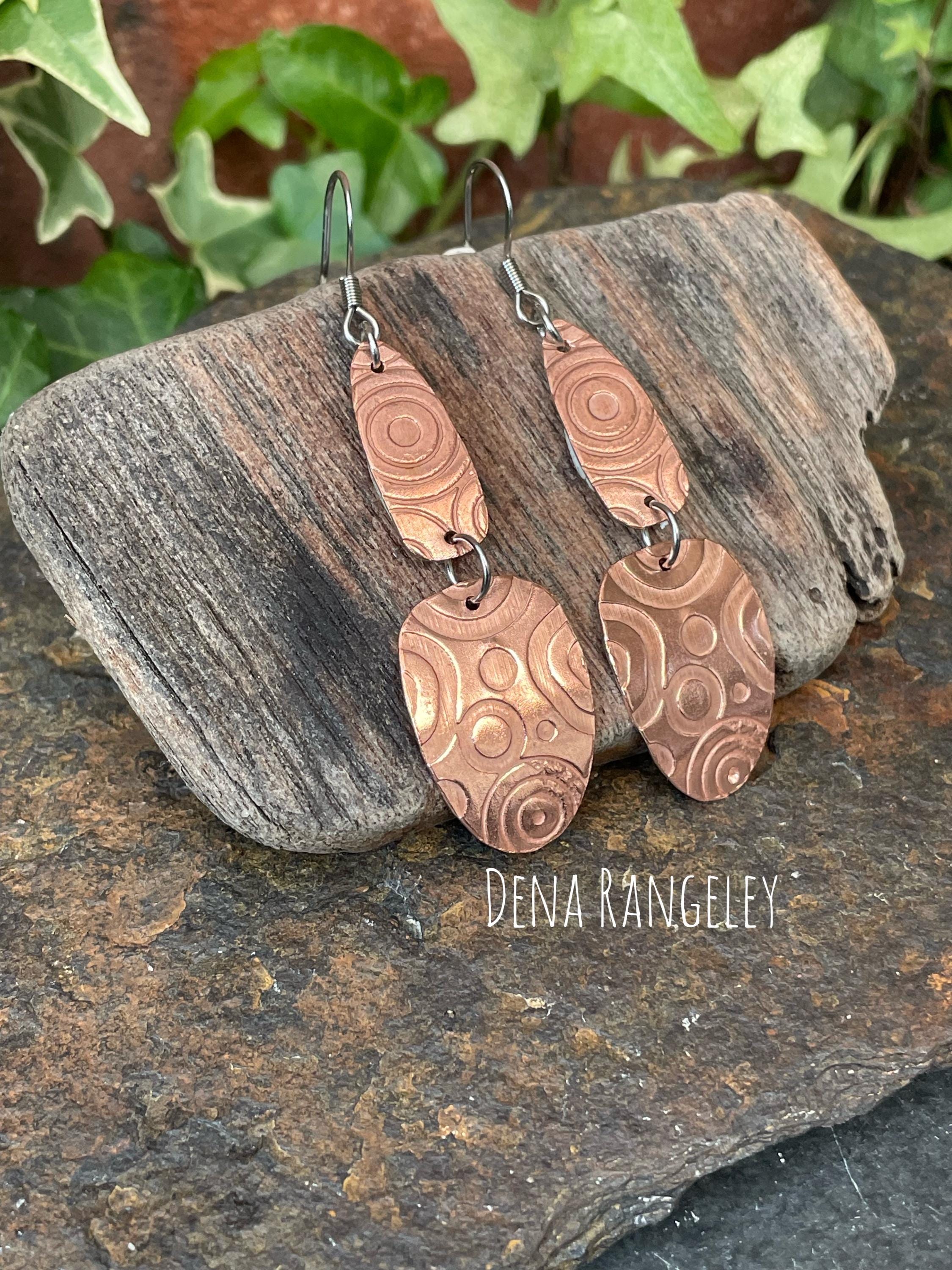 Copper earrings #21