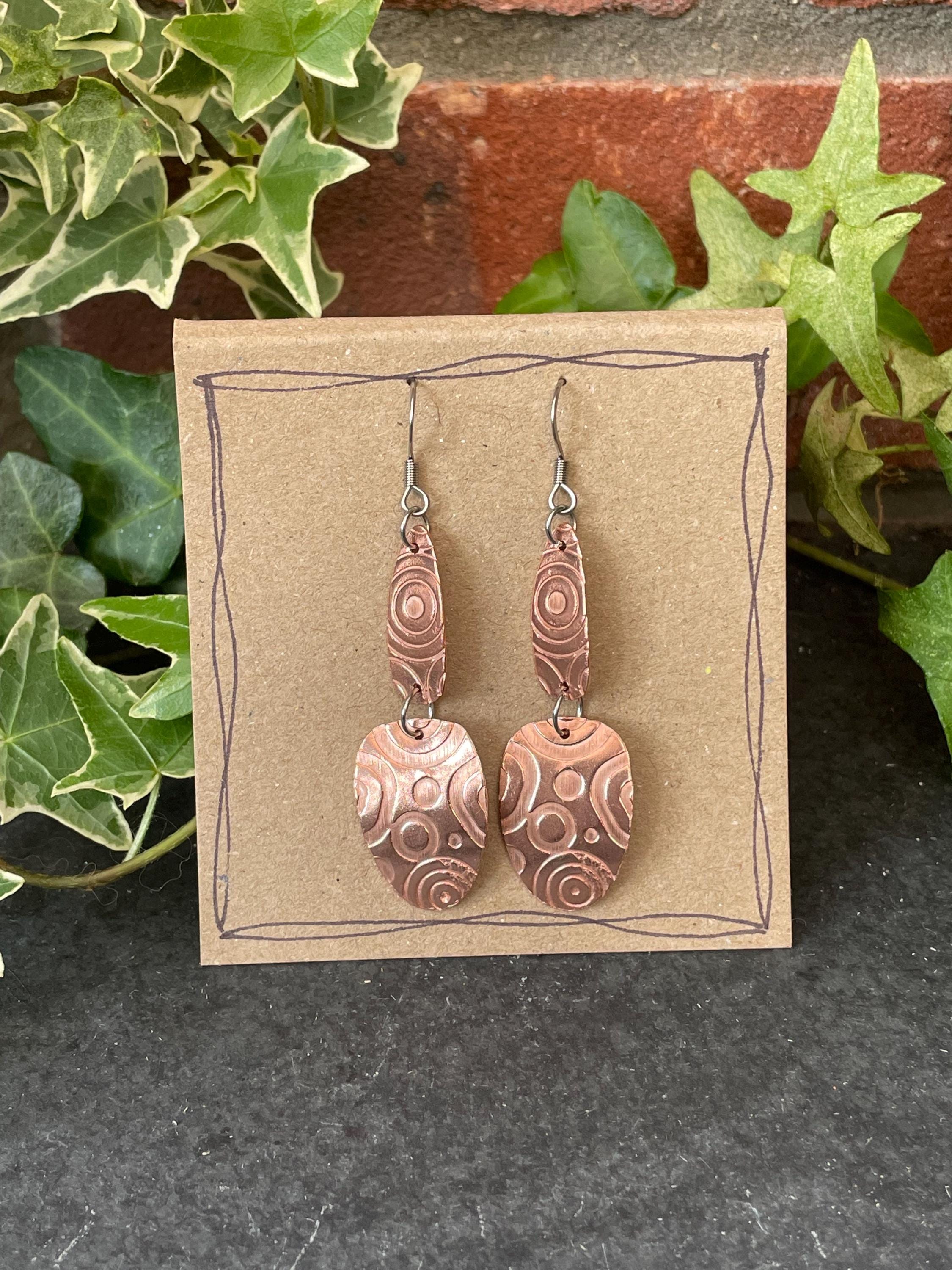 Copper earrings #21