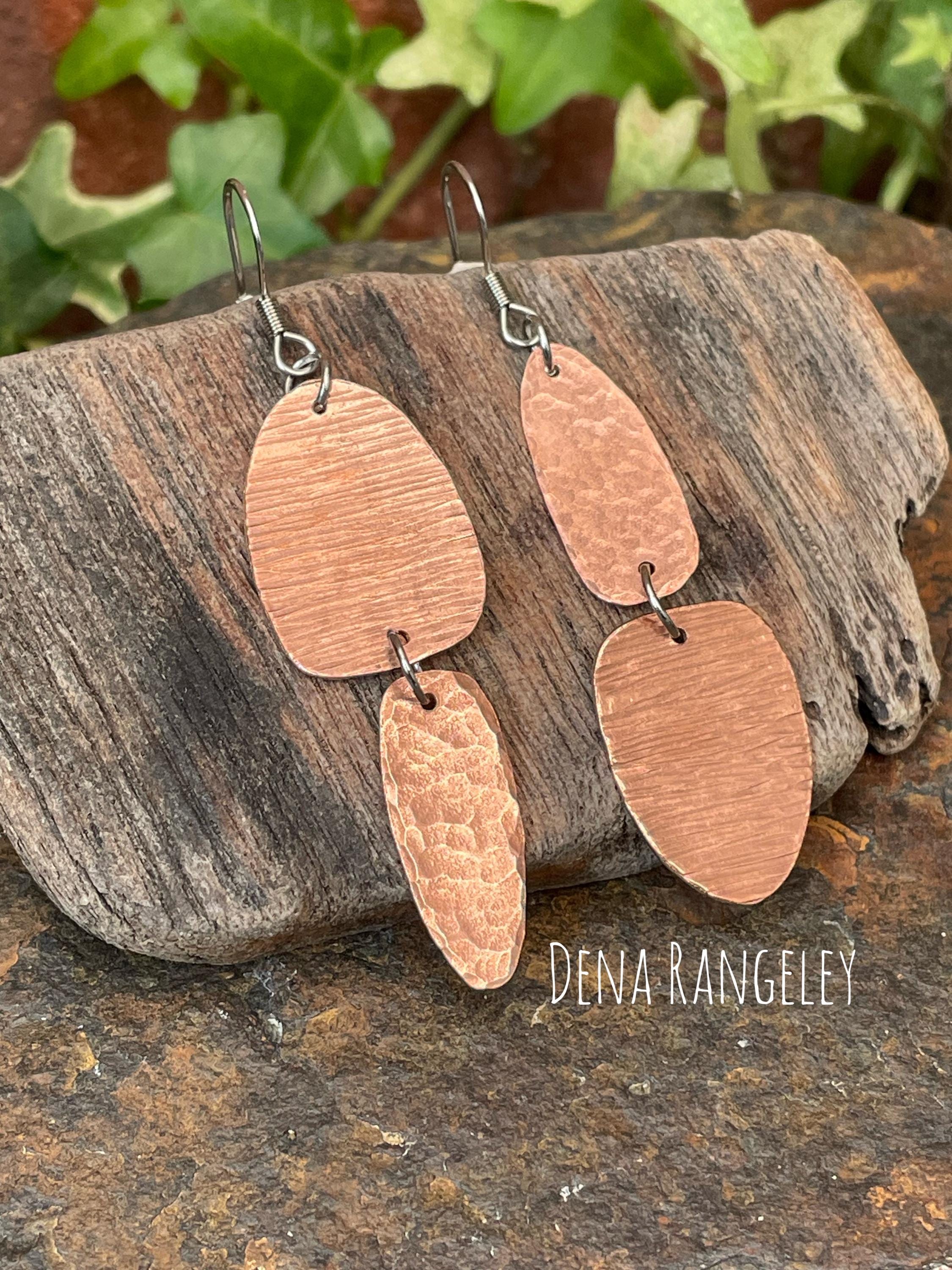 Copper earrings #9