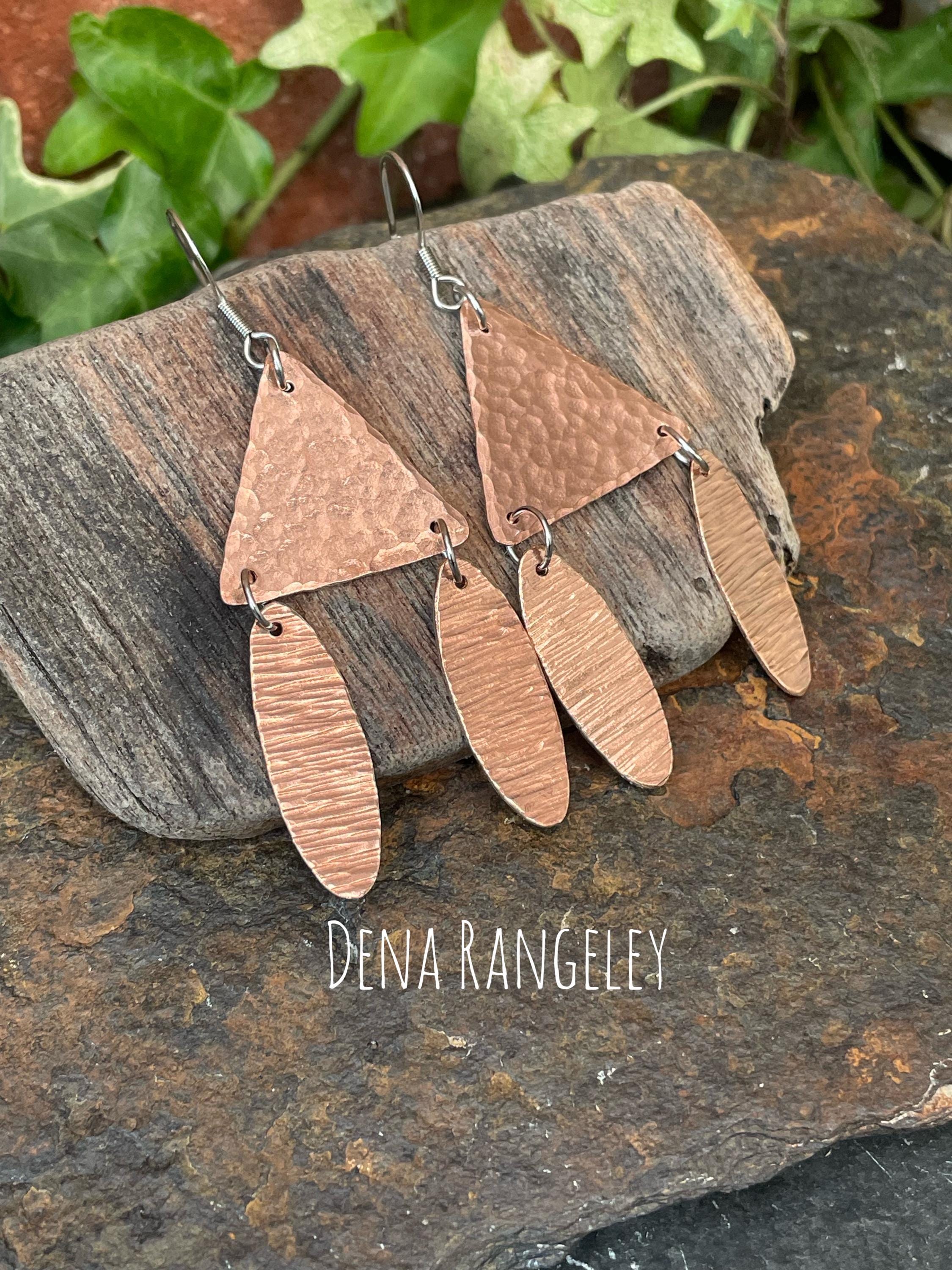 Copper earrings #159