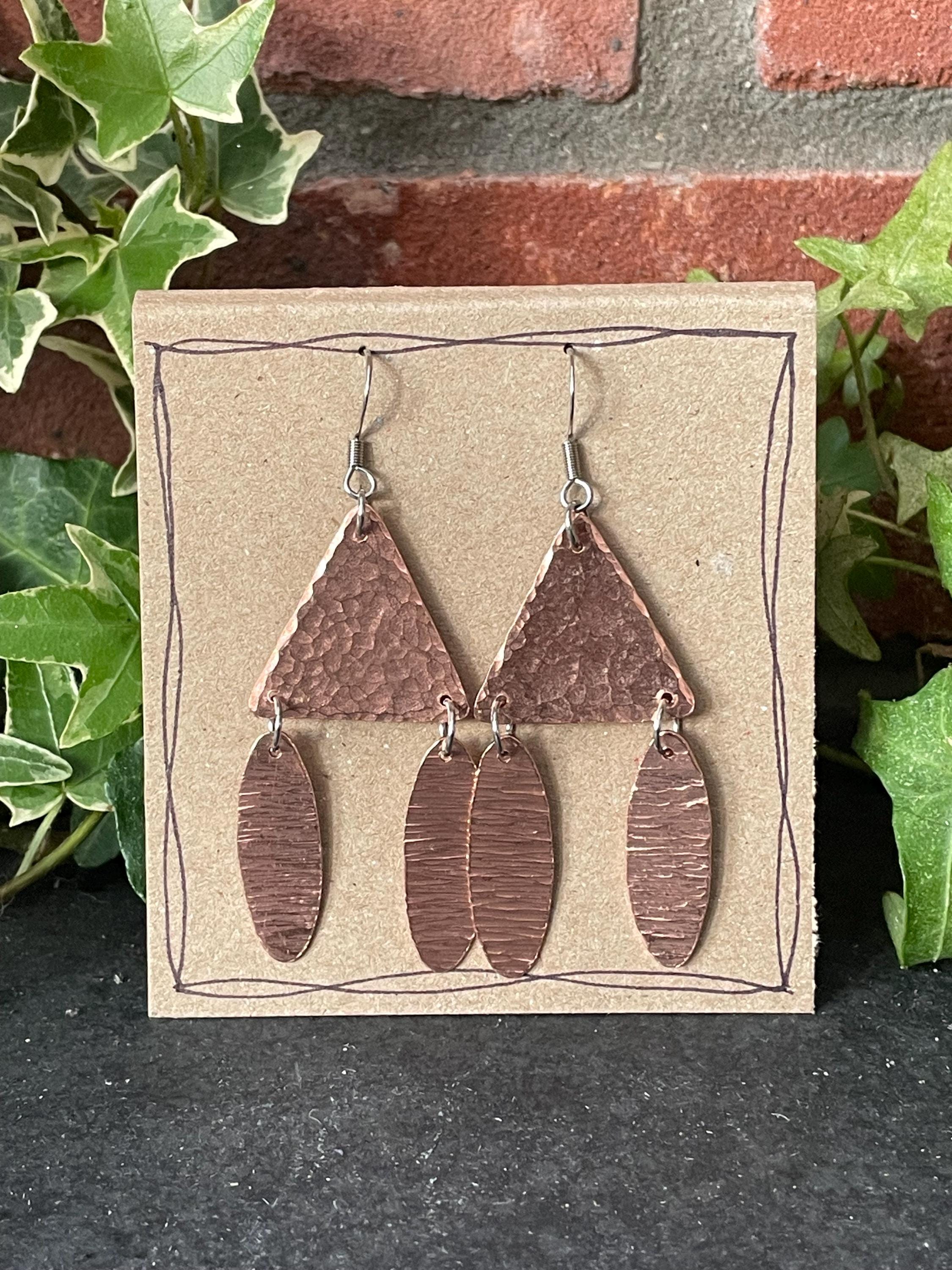Copper earrings #159